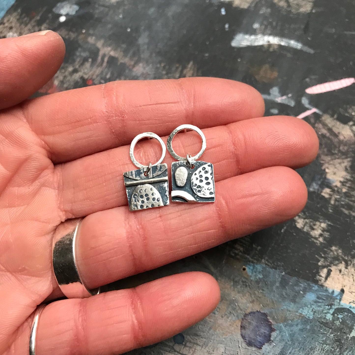 The COLLAGE FUSION earrings no. 2